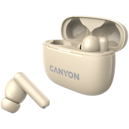 Słuchawki dokanałowe OnGo 10 ANC ENC bezprzewodowe beżowe