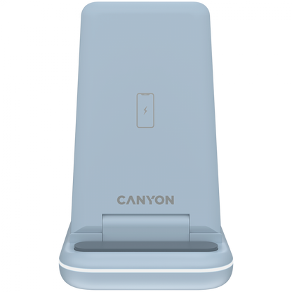 Ładowarka bezprzewodowa 15W 3w1 Canyon WS-304 niebieska