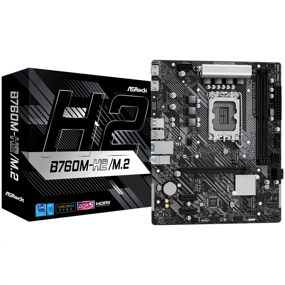 ASROCK B760M H2 Micro ATX DDR5 5600 MHz Mainboard