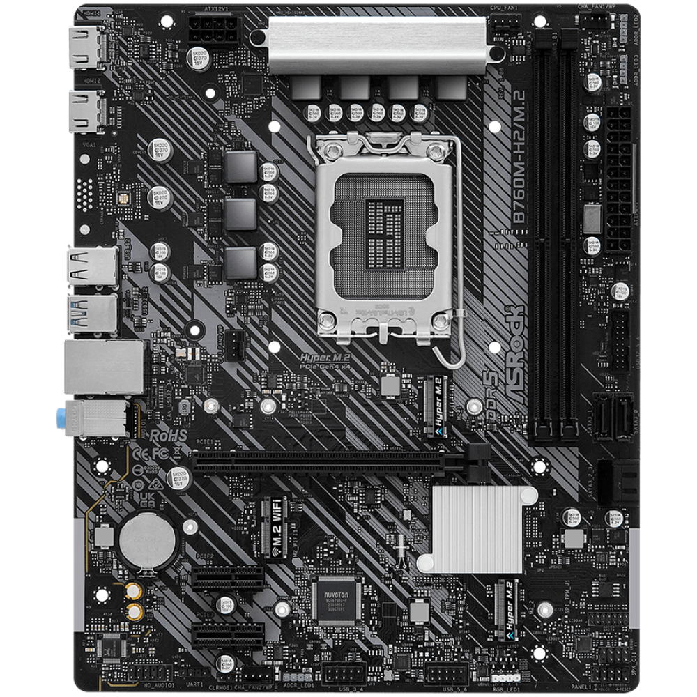 ASROCK B760M H2 Micro ATX DDR5 5600 MHz Mainboard