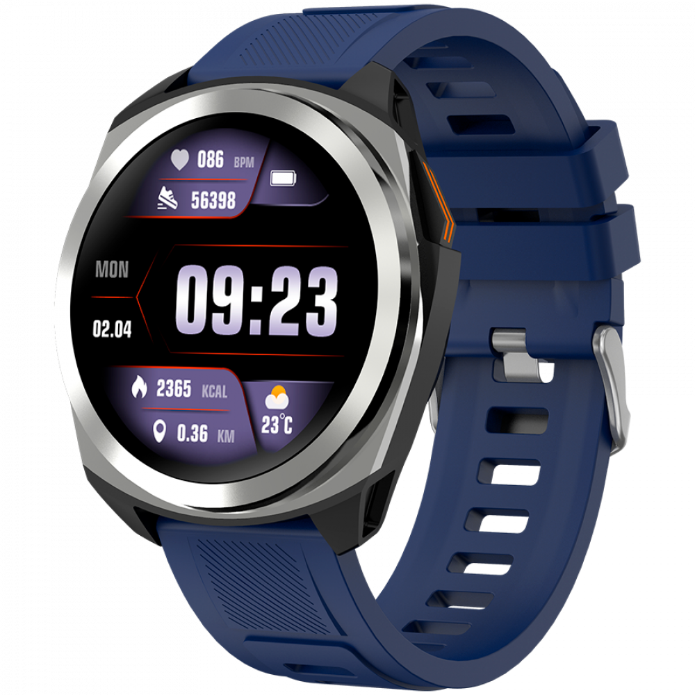 Smartwatch mit GPS 1,3" wasserdicht Canyon SW-83 Silber Blau