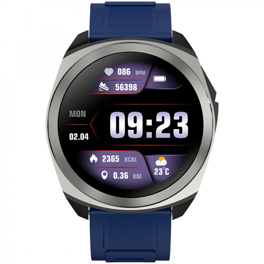 Smartwatch mit GPS 1,3" wasserdicht Canyon SW-83 Silber Blau