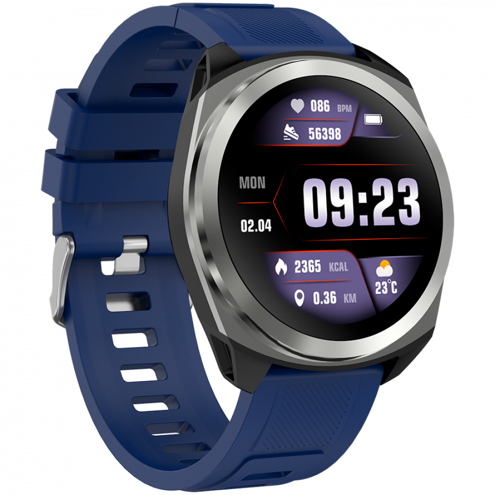 Smartwatch mit GPS 1,3" wasserdicht Canyon SW-83 Silber Blau