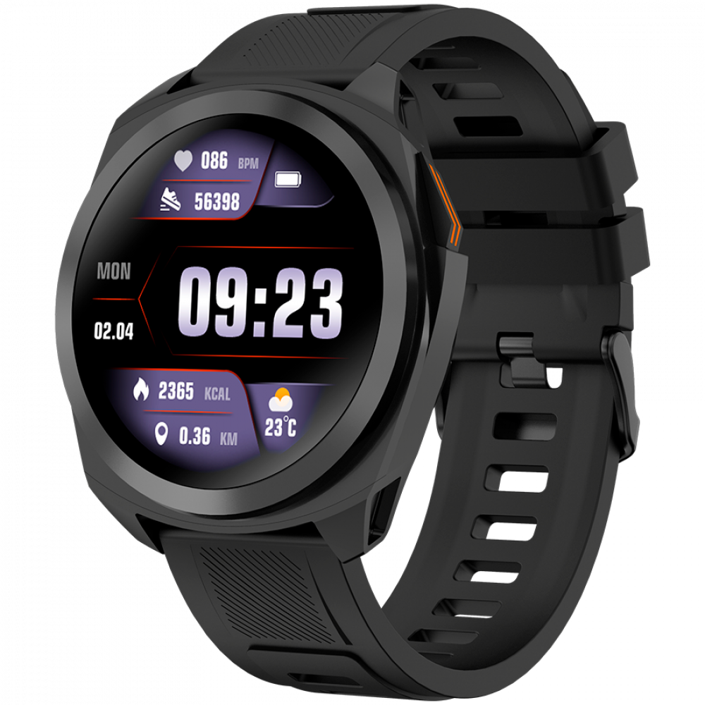 Smartwatch mit GPS 1,3" Aktivitätstracker Canyon SW-83 schwarz