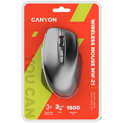Kabellose Bluetooth-LED-Maus 2-in-1 Canyon MW-21 grau