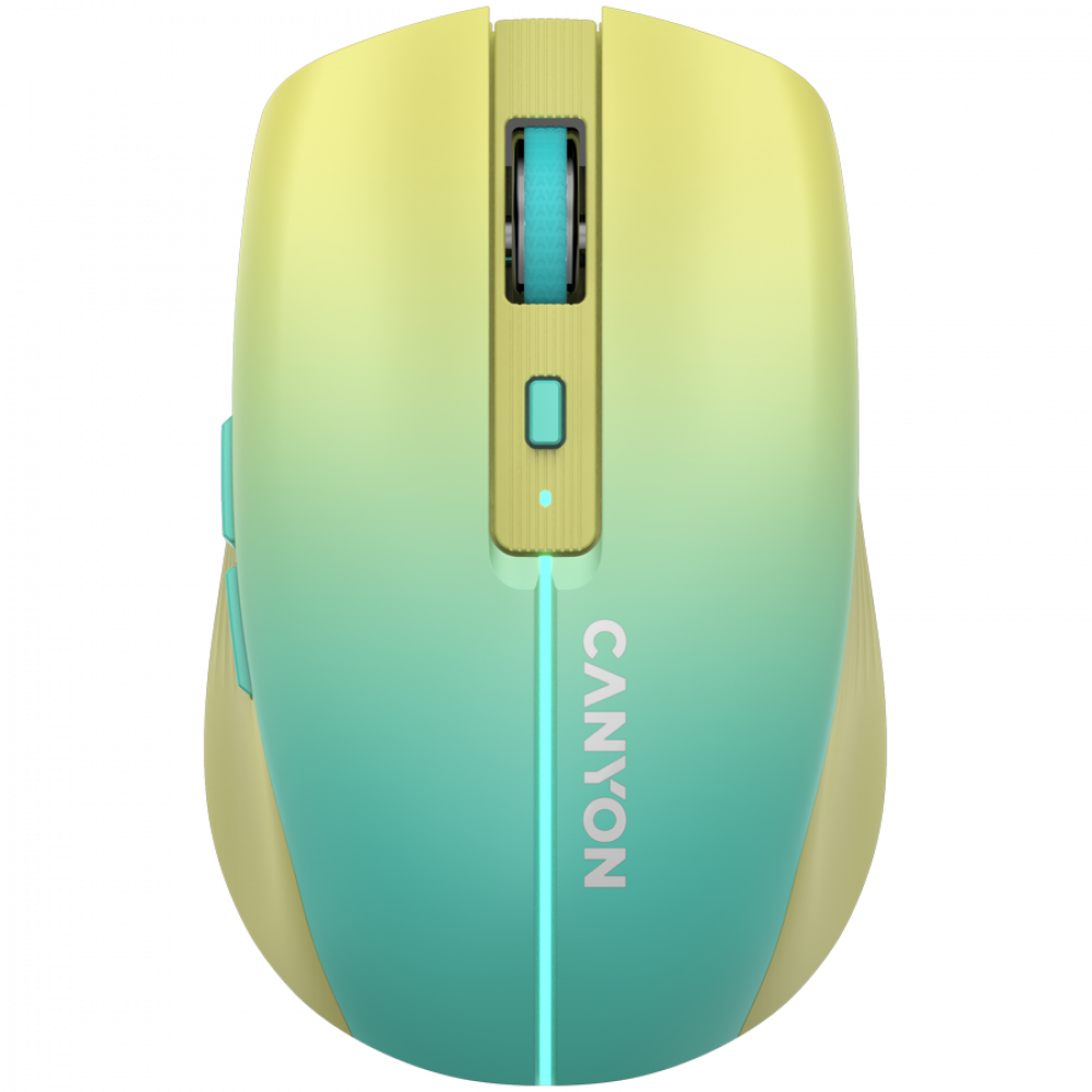 Canyon MW-44 Yellow-Blue Wireless Mouse with USB-C Charging