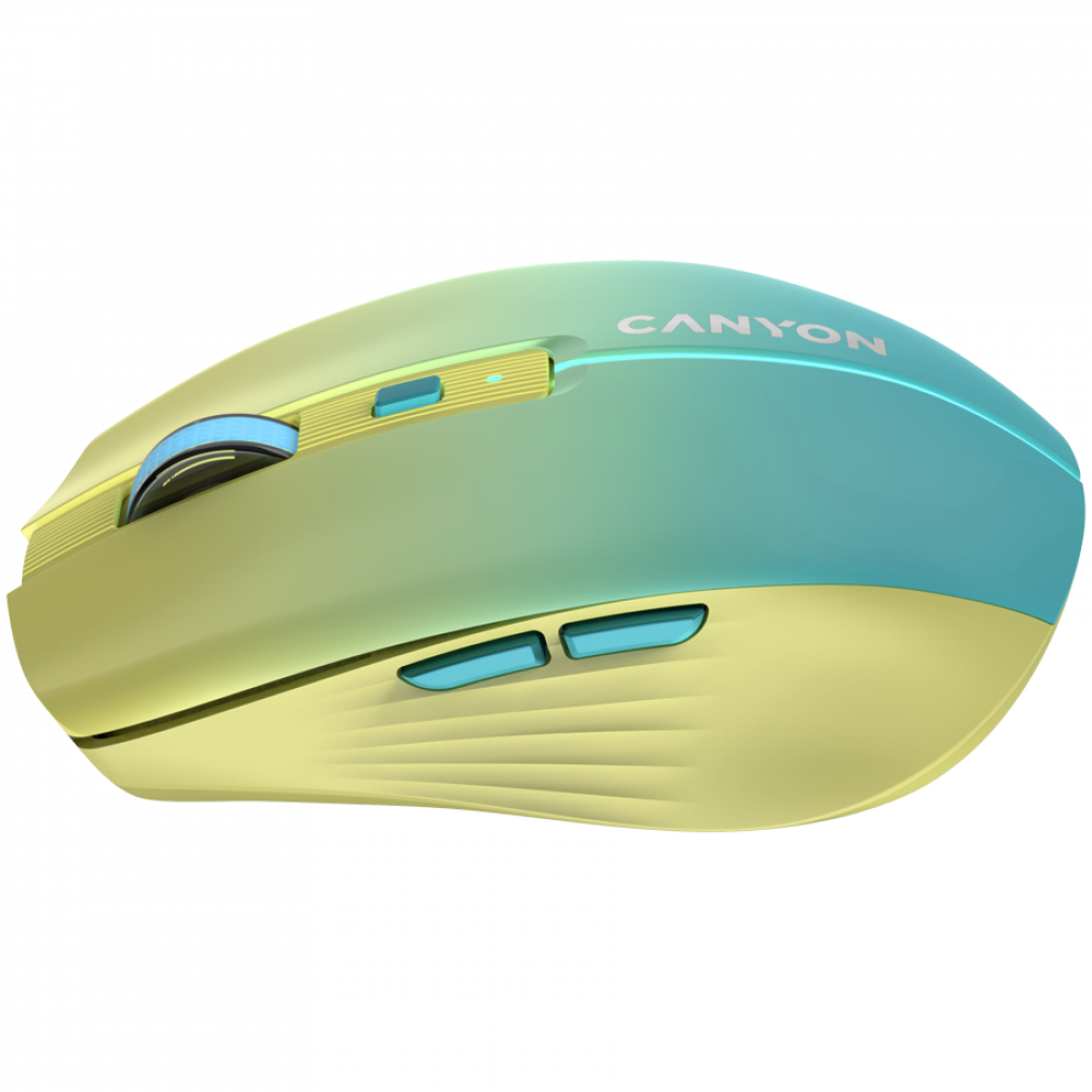 Canyon MW-44 Yellow-Blue Wireless Mouse with USB-C Charging