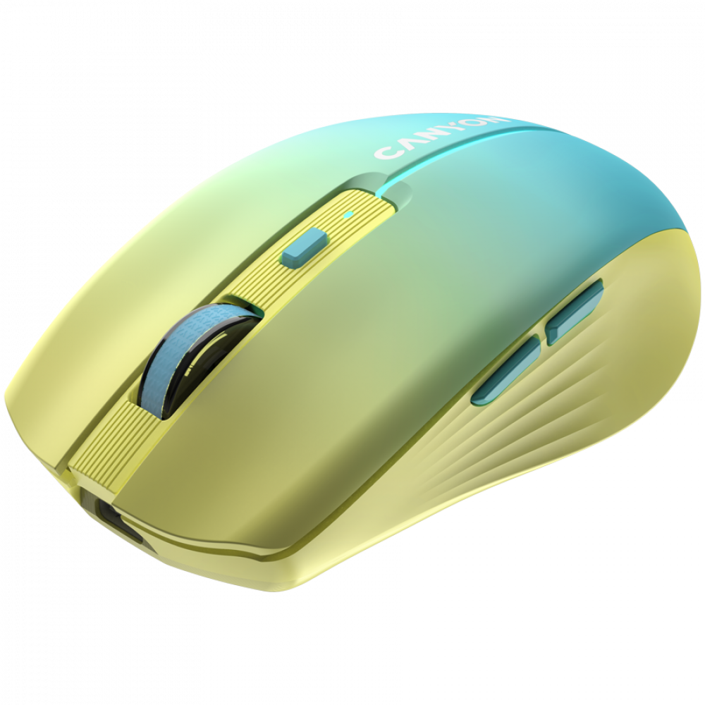 Canyon MW-44 Yellow-Blue Wireless Mouse with USB-C Charging