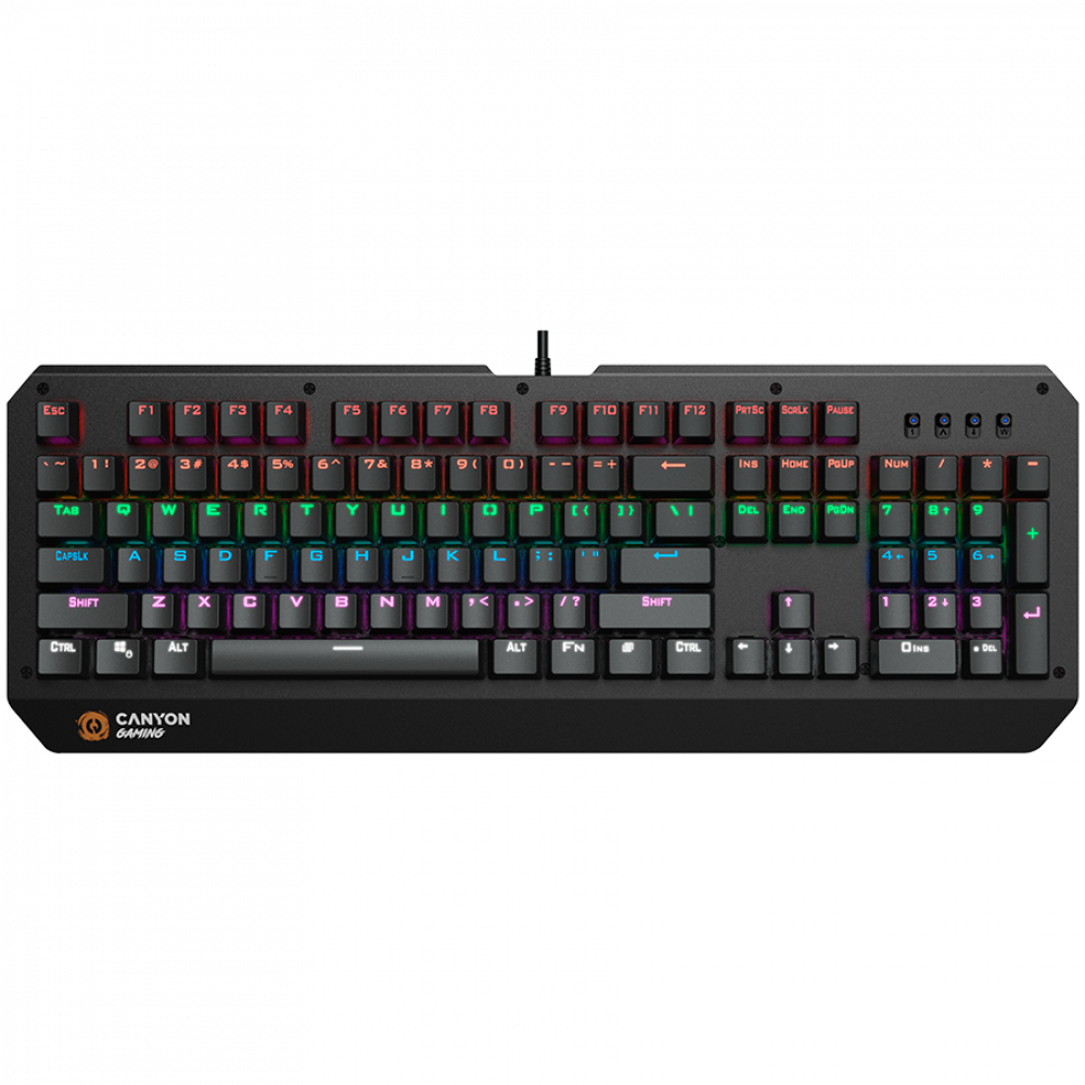 Canyon GK-6 Gaming-Tastatur kabelgebunden RGB US schwarz
