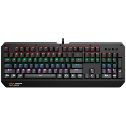 Canyon GK-6 Gaming-Tastatur kabelgebunden RGB US schwarz