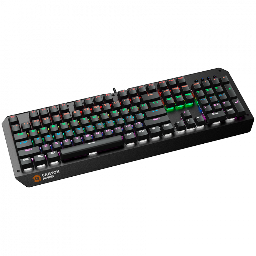 Canyon GK-6 Gaming-Tastatur kabelgebunden RGB US schwarz