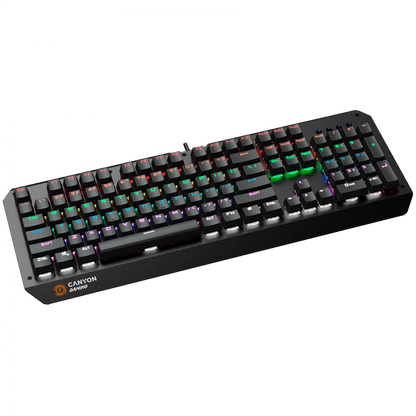 Canyon GK-6 Gaming-Tastatur kabelgebunden RGB US schwarz