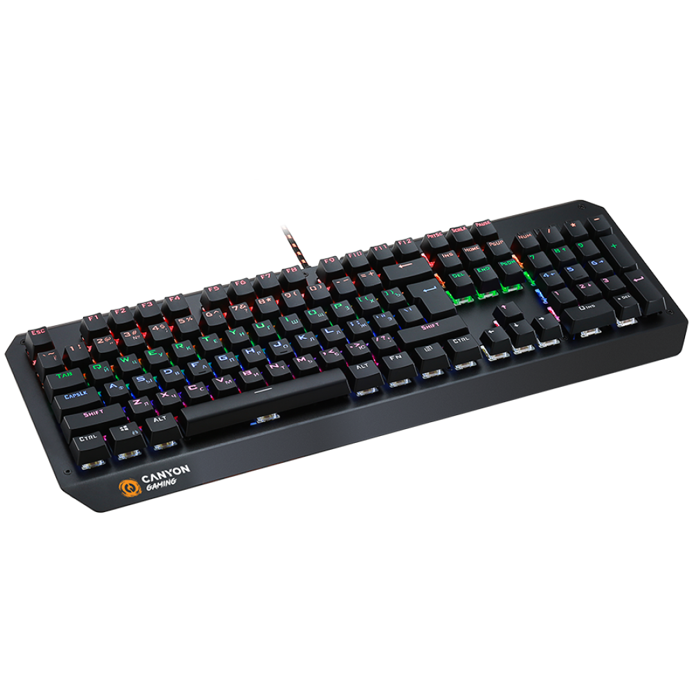 Canyon GK-6 Gaming-Tastatur kabelgebunden RGB US schwarz