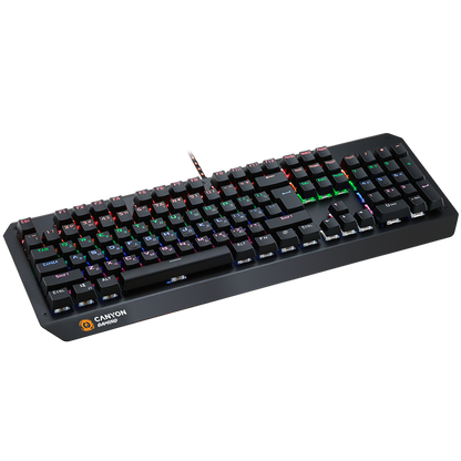 Canyon GK-6 Gaming-Tastatur kabelgebunden RGB US schwarz