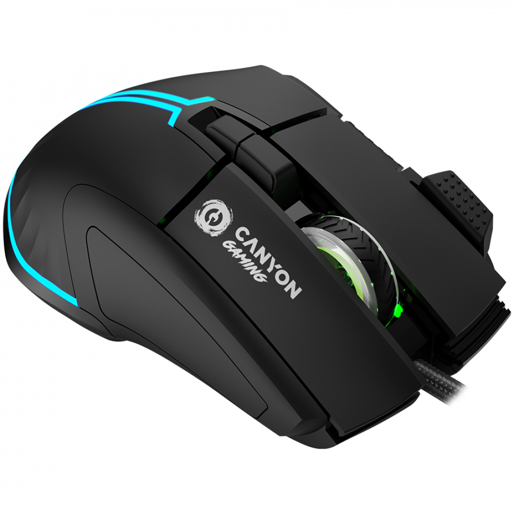 Canyon GM-636 Black Wired Gaming Mouse 9 Buttons RGB
