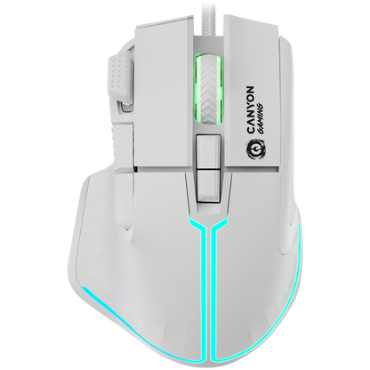 Mysz gamingowa przewodowa 9 przycisków RGB Canyon GM-636 biała