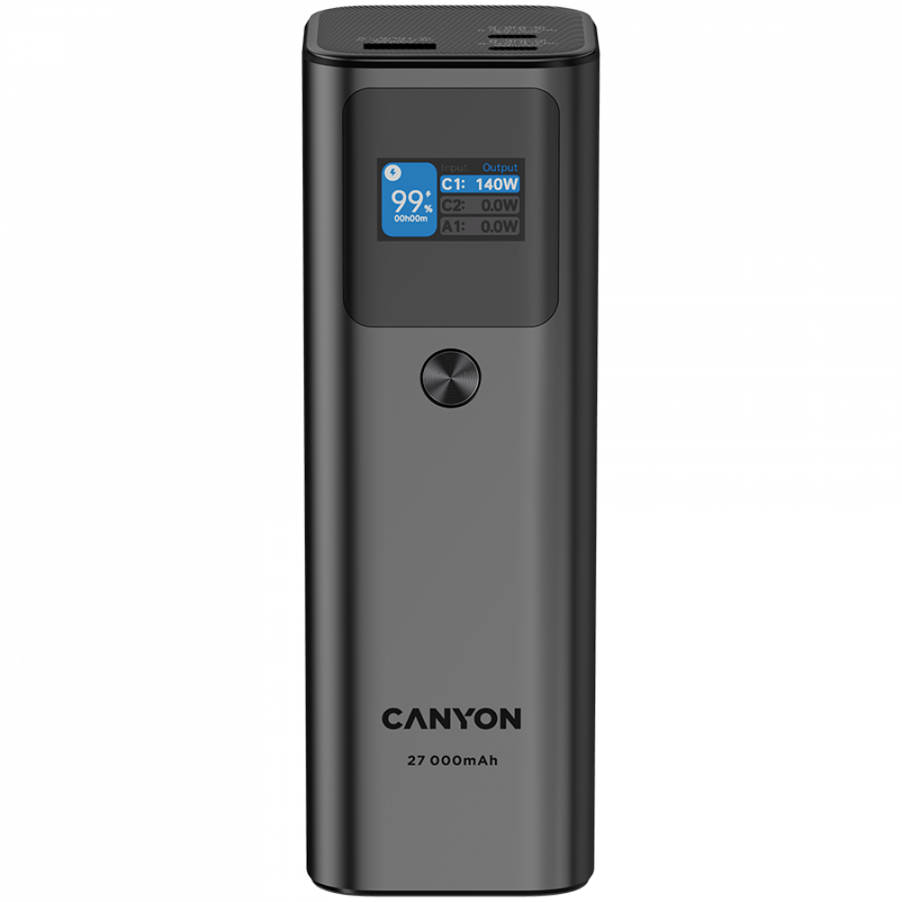 Powerbank für Laptop 27000 mAh 140W PD QC 3.0 Canyon PB-2010 Graphit