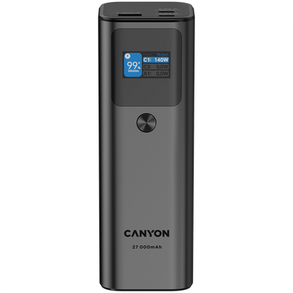 Powerbank für Laptop 27000 mAh 140W PD QC 3.0 Canyon PB-2010 Graphit