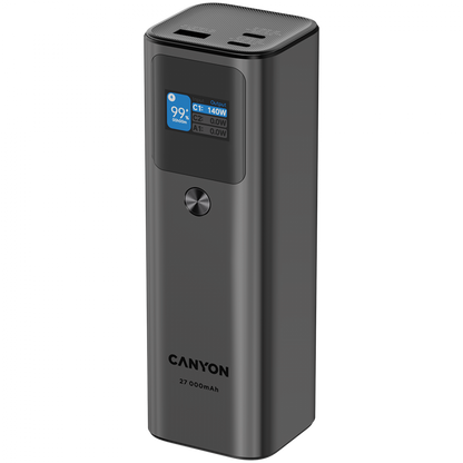 Powerbank für Laptop 27000 mAh 140W PD QC 3.0 Canyon PB-2010 Graphit