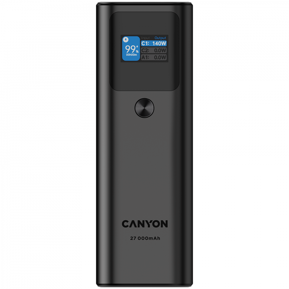 Powerbank für Laptop 27000 mAh 140W PD QC 3.0 Canyon PB-2010 Graphit