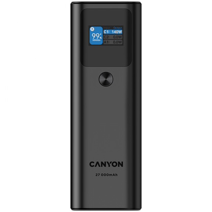 Powerbank für Laptop 27000 mAh 140W PD QC 3.0 Canyon PB-2010 Graphit