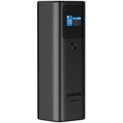 Powerbank für Laptop 27000 mAh 140W PD QC 3.0 Canyon PB-2010 Graphit