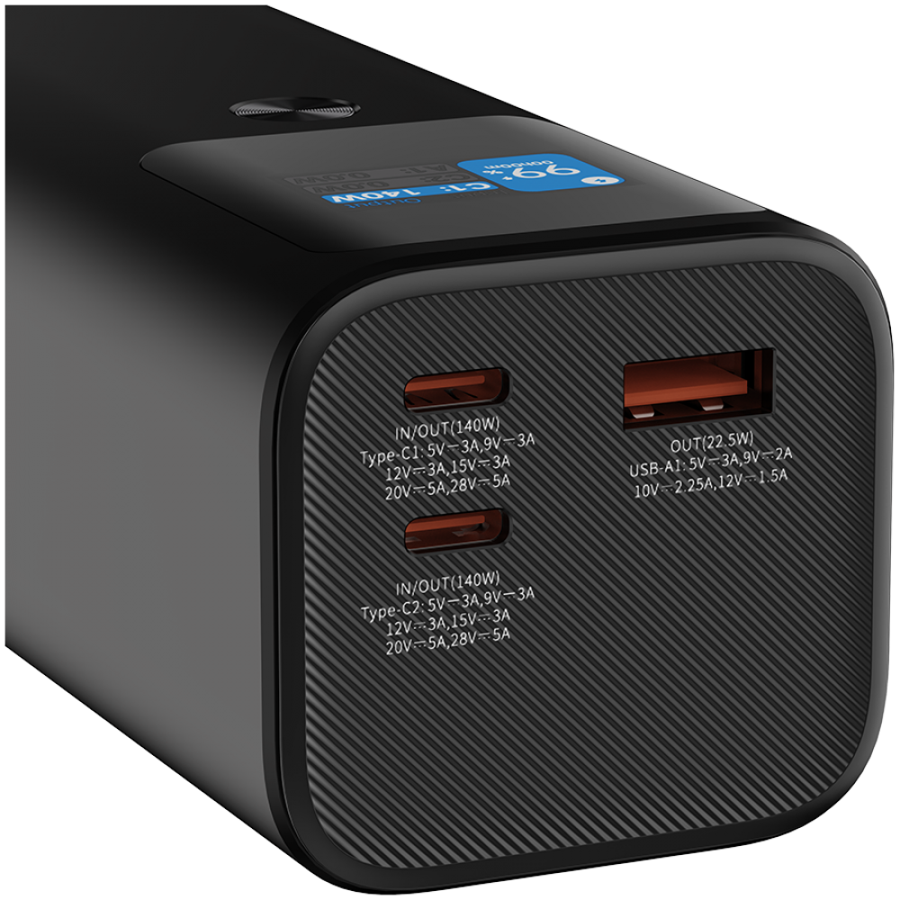 Powerbank für Laptop 27000 mAh 140W PD QC 3.0 Canyon PB-2010 Graphit