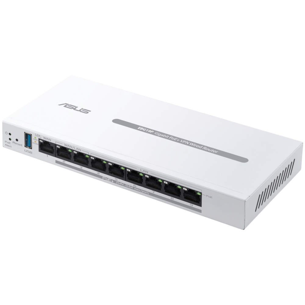 ASUS ExpertWiFi EBG19P Gigabit PoE+ router 9 portów, 123W, 3 WAN