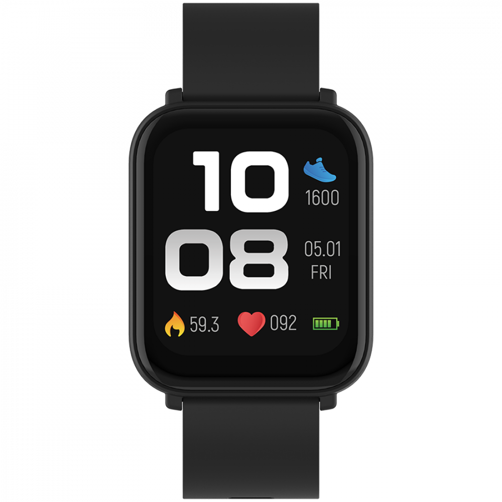 Canyon SW-54 Easy Smartwatch with Sports Functions, Black