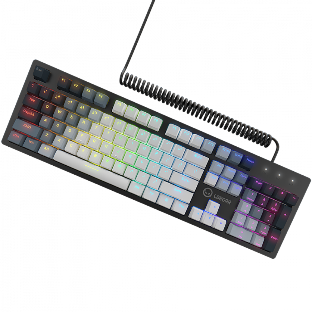Klawiatura mechaniczna RGB Lorgar Azar 514 czarna przewodowa