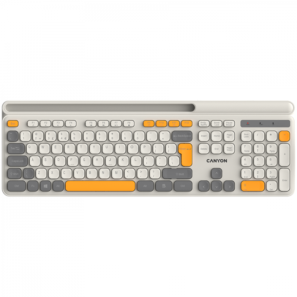 Klawiatura bezprzewodowa HKB-W03 ergonomiczna Canyon HKB-W03 beżowa