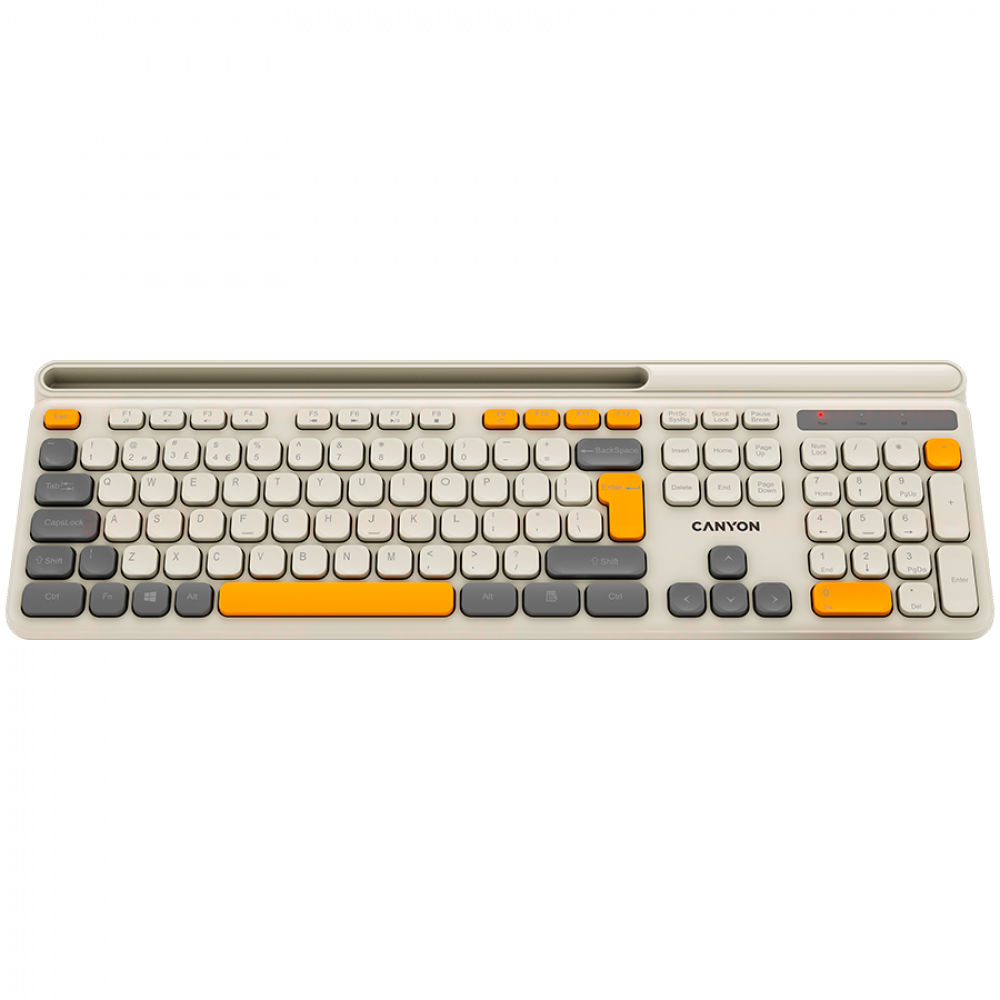 Klawiatura bezprzewodowa HKB-W03 ergonomiczna Canyon HKB-W03 beżowa