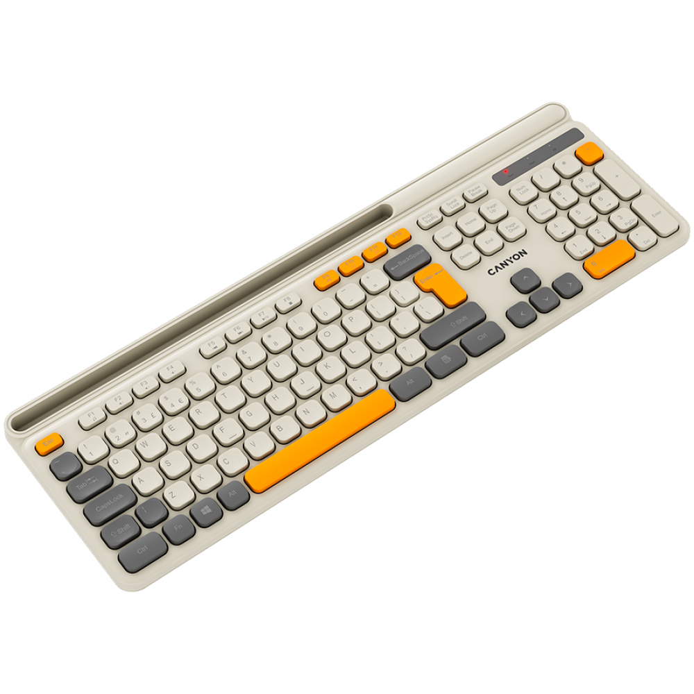 Klawiatura bezprzewodowa HKB-W03 ergonomiczna Canyon HKB-W03 beżowa