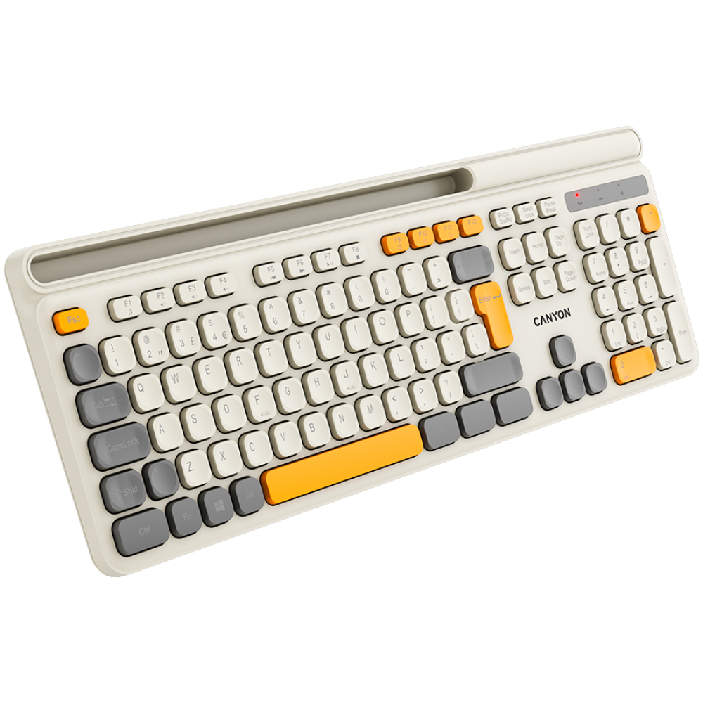 Klawiatura bezprzewodowa HKB-W03 ergonomiczna Canyon HKB-W03 beżowa