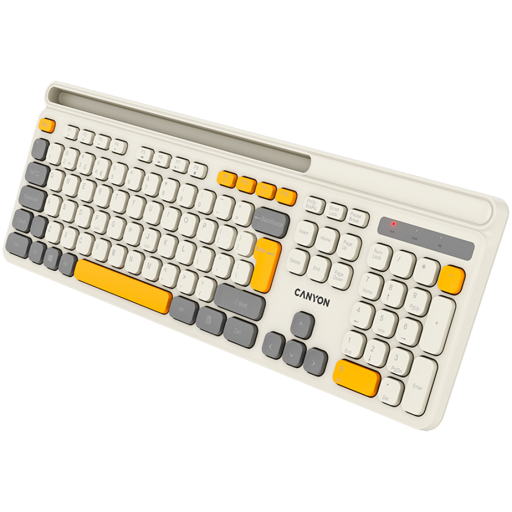 Klawiatura bezprzewodowa HKB-W03 ergonomiczna Canyon HKB-W03 beżowa