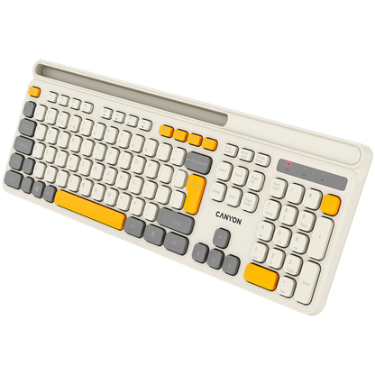 Klawiatura bezprzewodowa HKB-W03 ergonomiczna Canyon HKB-W03 beżowa