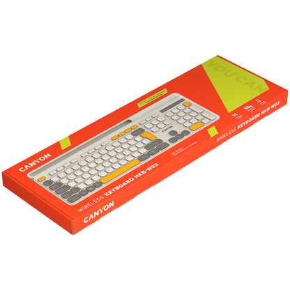 Klawiatura bezprzewodowa HKB-W03 ergonomiczna Canyon HKB-W03 beżowa