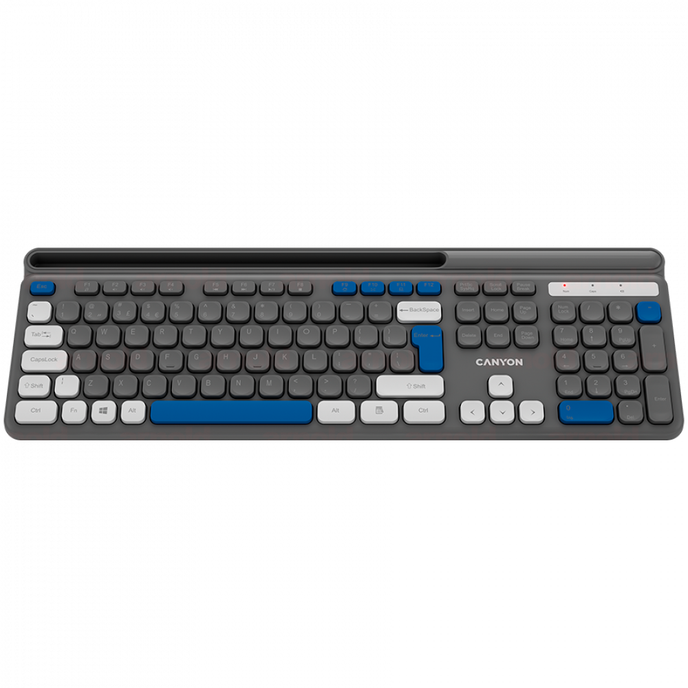 Klawiatura bezprzewodowa HKB-W03 ergonomiczna Canyon HKB-W03 szara
