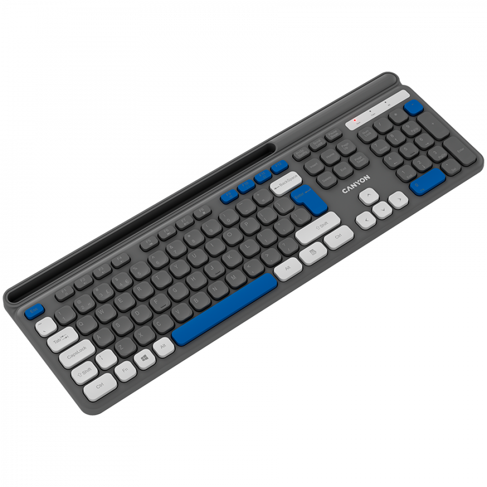 Klawiatura bezprzewodowa HKB-W03 ergonomiczna Canyon HKB-W03 szara