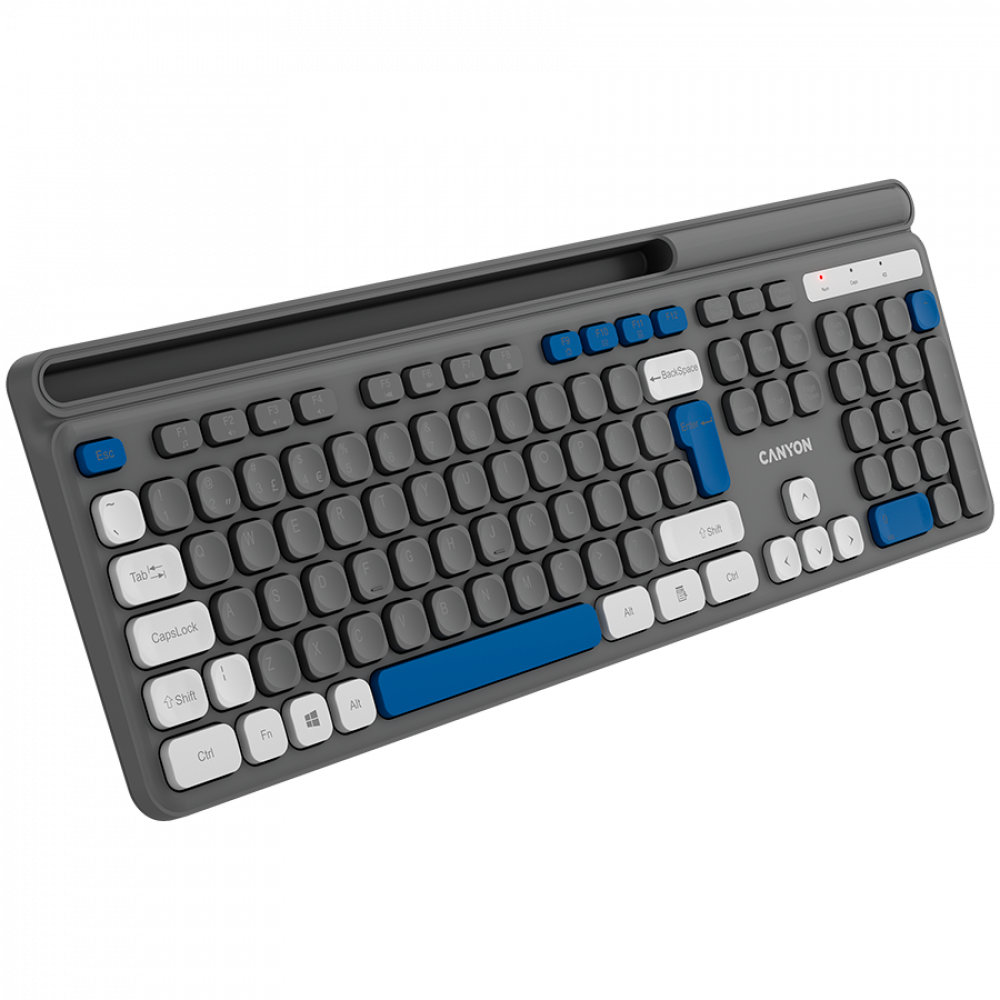 Klawiatura bezprzewodowa HKB-W03 ergonomiczna Canyon HKB-W03 szara