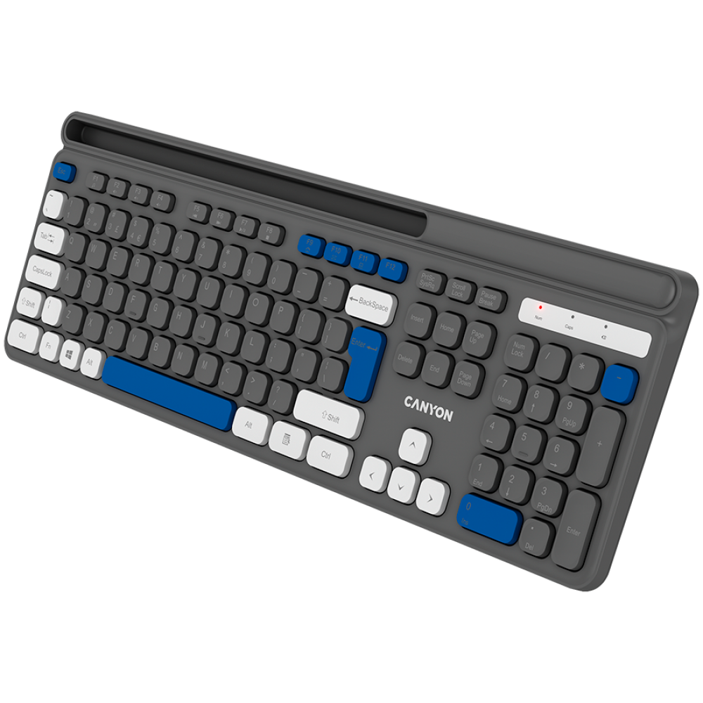 Klawiatura bezprzewodowa HKB-W03 ergonomiczna Canyon HKB-W03 szara