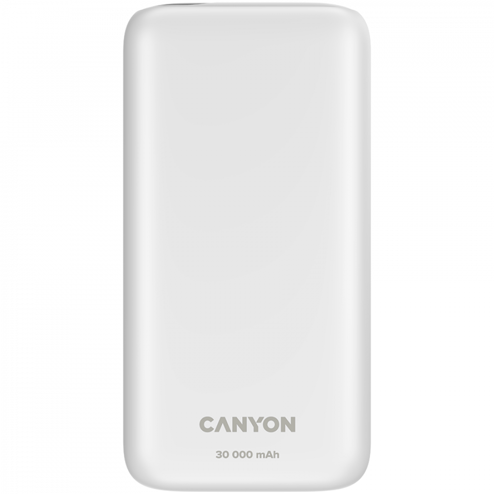 Power bank 30000 mAh PD 20W QC 3.0 with LED Canyon PB-301 white