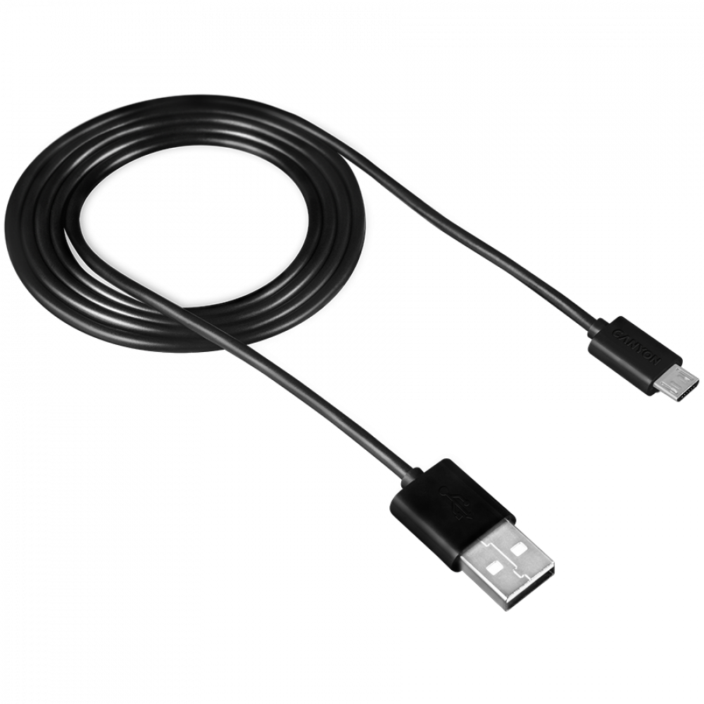 Kabel MicroUSB 5W 1m do ładowania Canyon UM 1 czarny