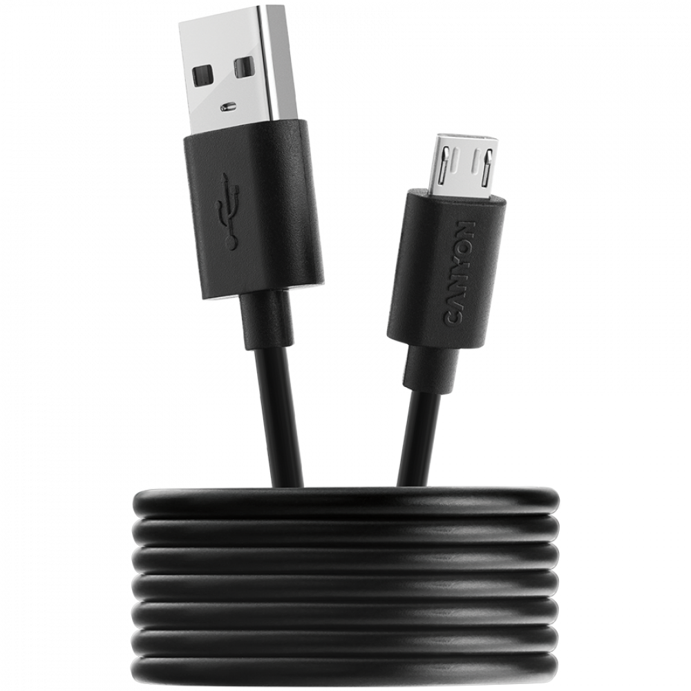 Kabel MicroUSB 5W 1m do ładowania Canyon UM 1 czarny