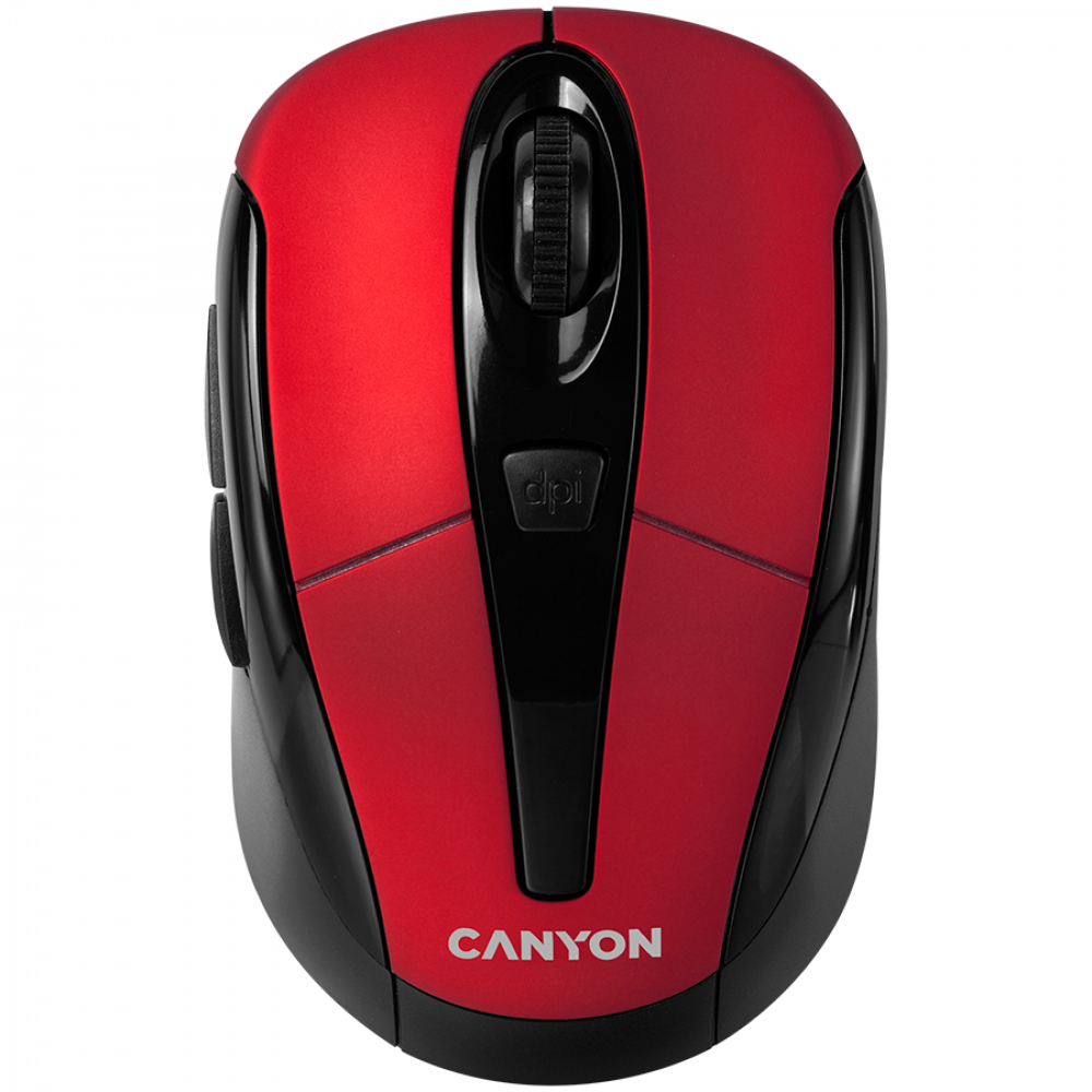 Kabellose 2.4-GHz-Maus ergonomisch Canyon MSO-W6 rot