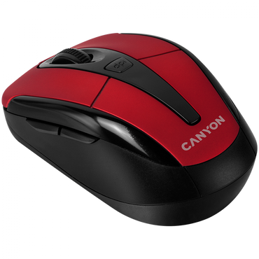 Canyon MSO-W6 Red 2.4GHz Ergonomic Wireless Mouse