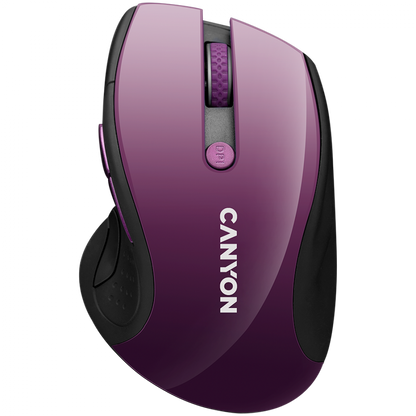 Kabellose BlueLED-Maus Canyon MW 01 lila ergonomisch