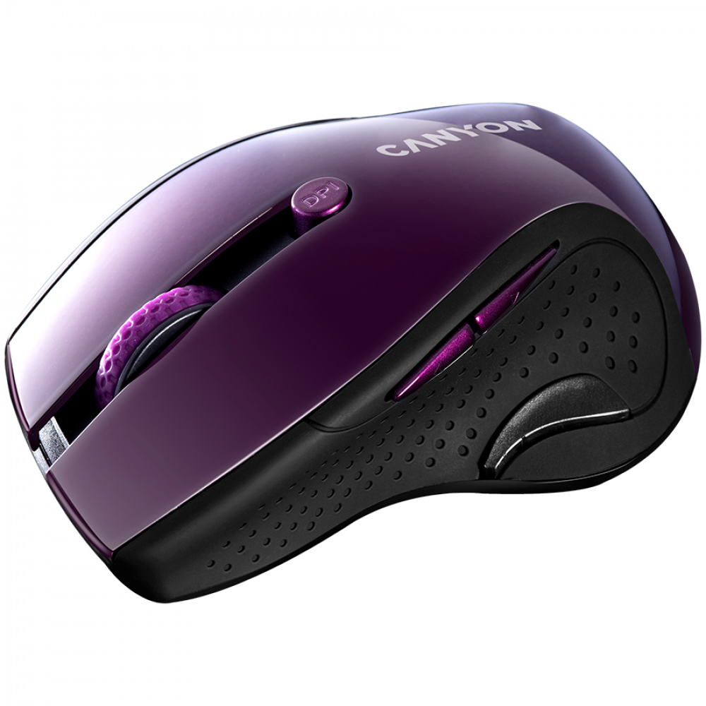 Kabellose BlueLED-Maus Canyon MW 01 lila ergonomisch