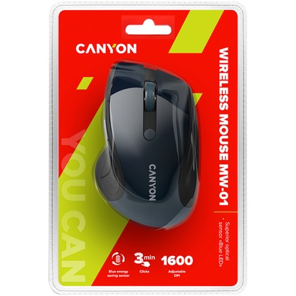 Mysz bezprzewodowa BlueLED Canyon MW 01 szaro niebieska