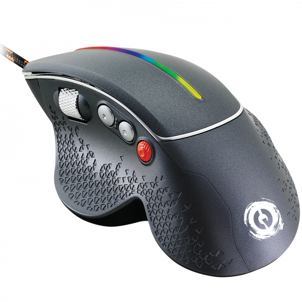 Kabelgebundene RGB-Gaming-Maus mit 6 Tasten Canyon GM-12 dunkelgrau